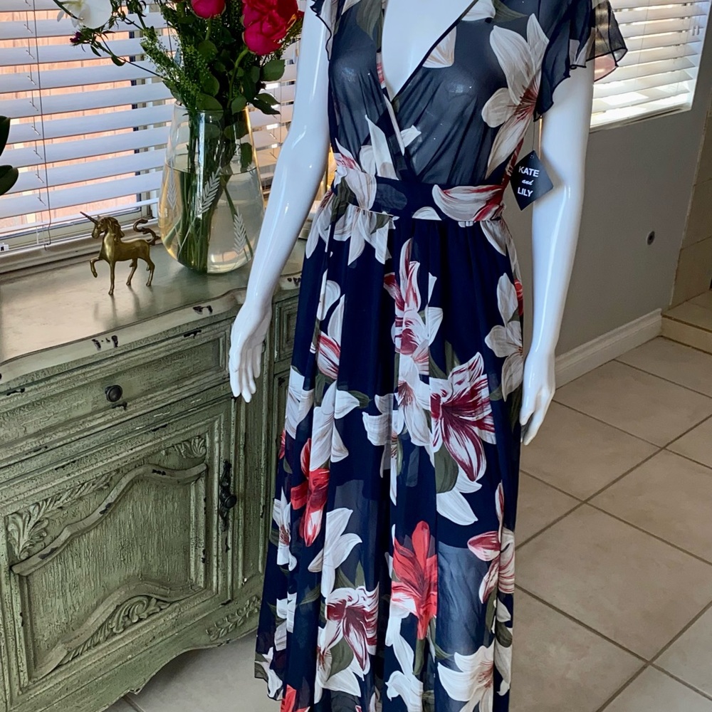 NWT Kate and Lily long dress. Size 6 fits S/M or someone who weighs 110-145 lbs.